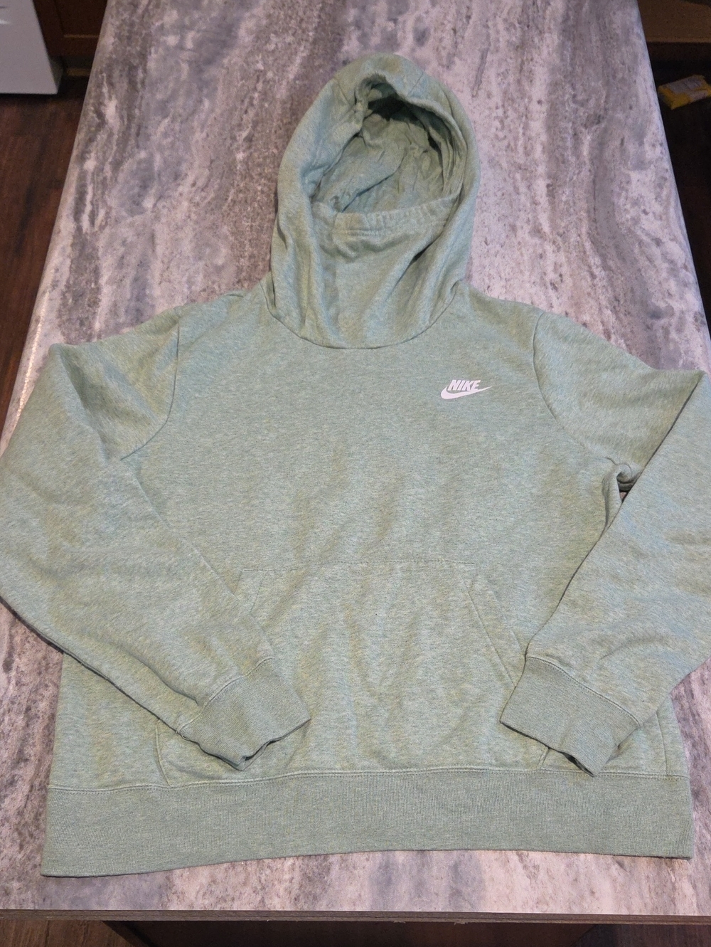Nike Light Green Pullover Hoodie with Small Logo
